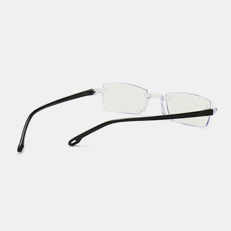Unisex Anti-blue Light Kehyksetön Hd Diamond Trimming Bi-light Kaksikäyttöiset Lukulasit Presbyopic-lasit