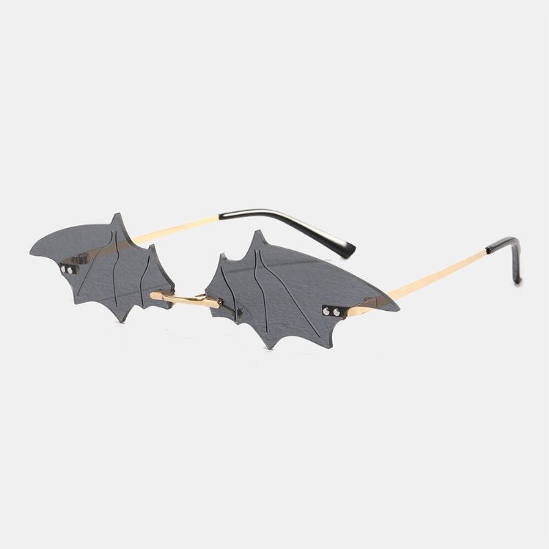 Unisex Fashion Metal Temples Erikoismuotoiset Lasit Halloween Lepakon Muotoiset Uv-aurinkolasit