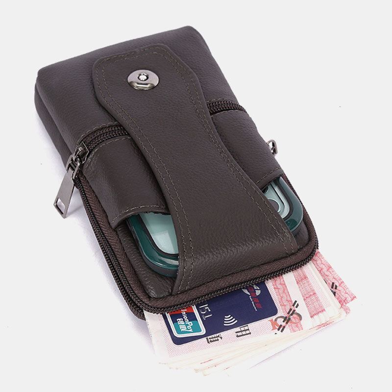 Miesten Kestävä Läppä Magneettinappinappisuunnittelu Vyötärölaukku Hengittävä Mauton Vyölaukku 6.5 Tuuman Puhelinlaukku Crossbody Laukut Olkahihnalla