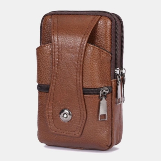 Miesten Kestävä Läppä Magneettinappinappisuunnittelu Vyötärölaukku Hengittävä Mauton Vyölaukku 6.5 Tuuman Puhelinlaukku Crossbody Laukut Olkahihnalla