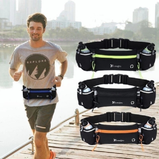 Unisex Sports Fanny Pack Double Pocket Running Sports Vesipullon Vyölaukku Puhelimen Vyölaukku
