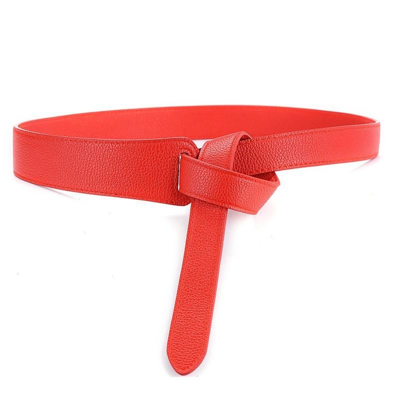 117cm Naisten Pu Nahka Vyö Naisten Mekko Solmu Vyötärö Vyö