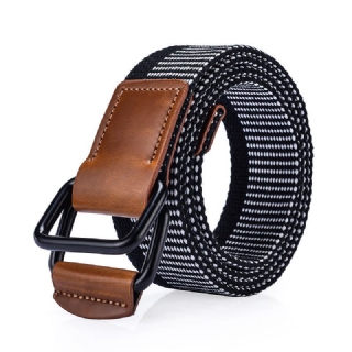 120 cm Weaven Nylon Double Ring Nahkaseoksesta Solkivyö Military Tactical Kestävä Housunauha