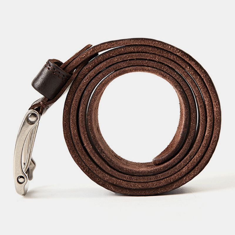 Miesten Aitoa Nahkaa 105/110/115/120/125/130 cm Retro Wild Pin Solkifarkut Sopivat Ensimmäisen Kerroksen Lehmännahkavyölle