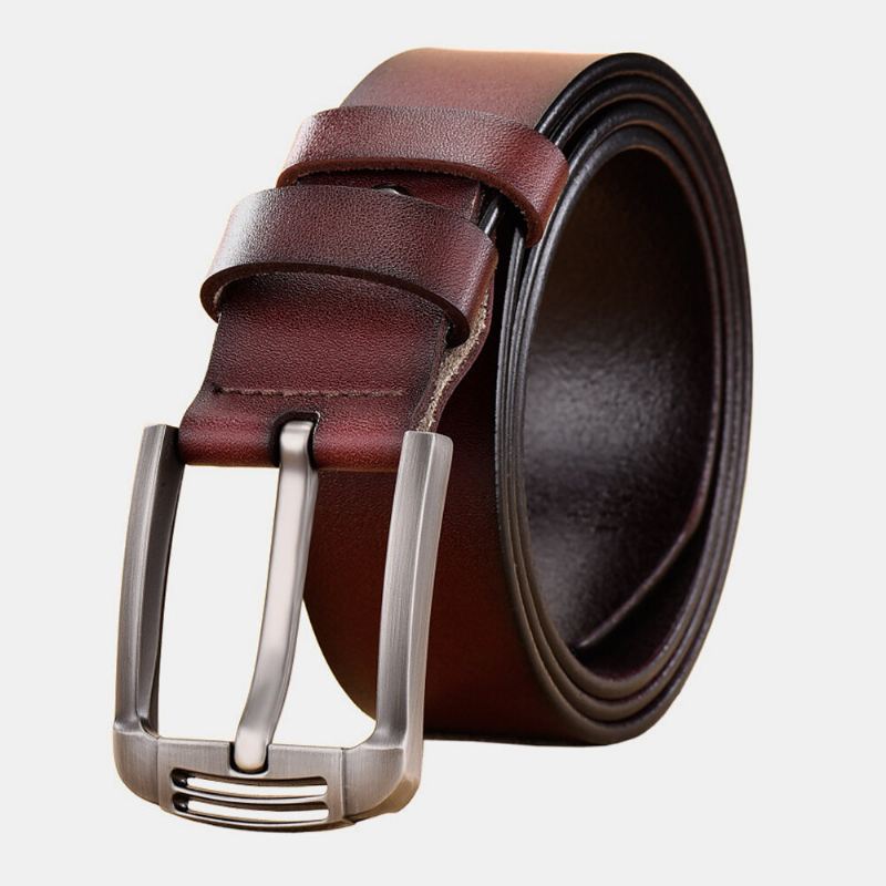 Miesten Aitoa Nahkaa 105/110/115/120/125/130cm Retro Wild Pin Solki Farkut Puvut Lehmännahkainen Vyö