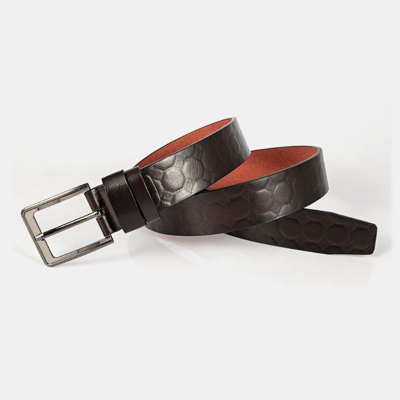 Miesten Monikulmio Tumma Kuviointi Neliökuvioinen Solki Business Casual Nahkavyö