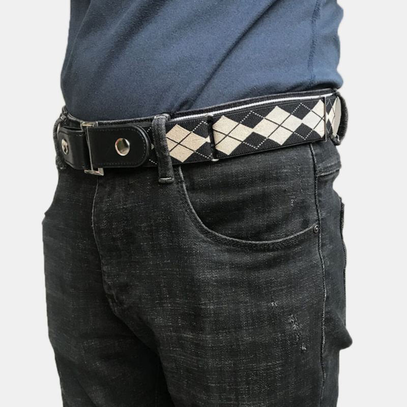 Miesten Pu Nahka Säädettävä Ohut Jousto Näkymätön Kaksikäyttöinen Wild Jeans Vyö