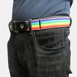 Miesten Pu Nahka Säädettävä Ohut Jousto Näkymätön Kaksikäyttöinen Wild Jeans Vyö