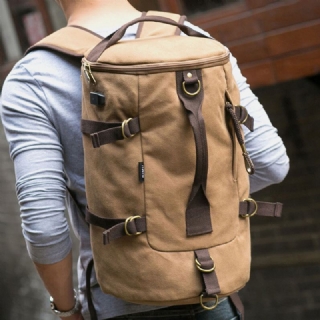 Miesten Canvas Matkareppu Monitoiminen Usb-latauskäsilaukku Olkalaukku Cross Body Bag
