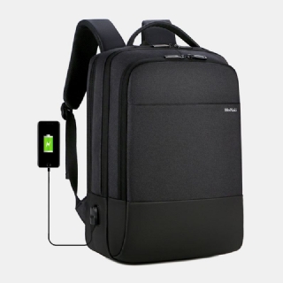 Miesten Suuren Kapasiteetin Vedenpitävä Usb-lataus 15.6 Tuuman Kannettavan Tietokoneen Laukku Business Outdoor-reppu