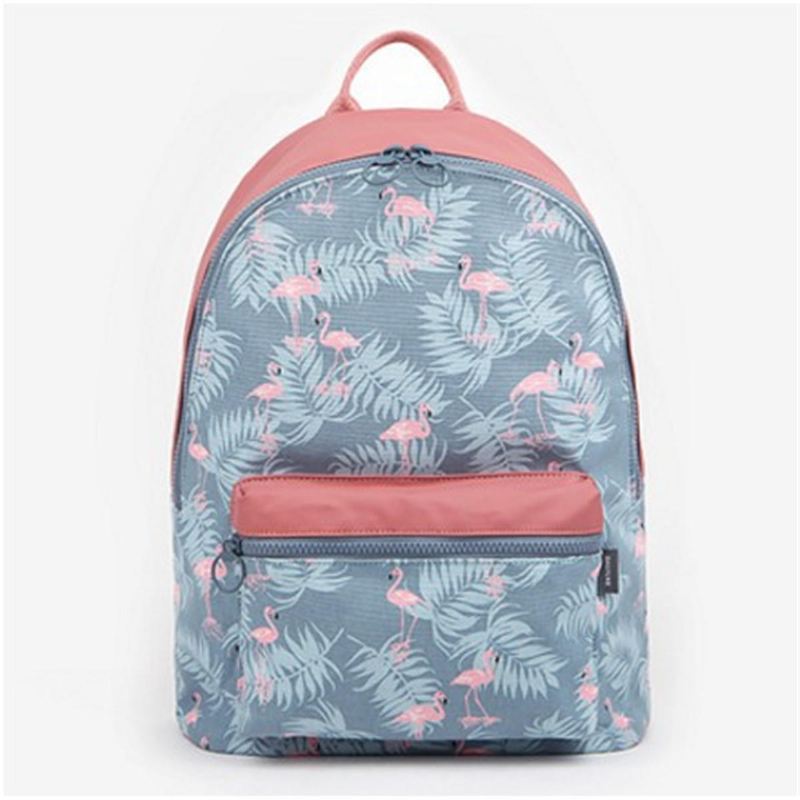 Naisten Flamingo Sarjakuvatulostus Reppu Kukkainen Rento Tyttöjen Koululaukku