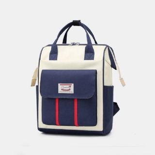 Naisten Oxford Patchwork Vedenpitävä Varkaudenesto Mommy Käsilaukku Olkalaukku Reppu