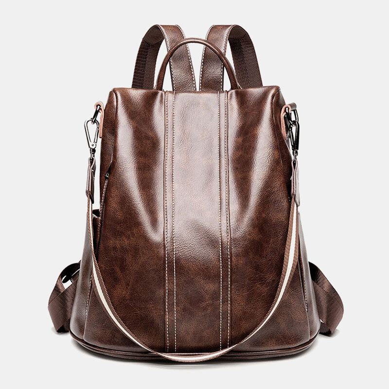 Naisten Varkaudenesto Vedenpitävä Pehmeä Suurikokoinen Reppu Crossbody Laukku
