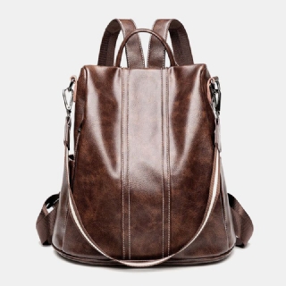 Naisten Varkaudenesto Vedenpitävä Pehmeä Suurikokoinen Reppu Crossbody Laukku