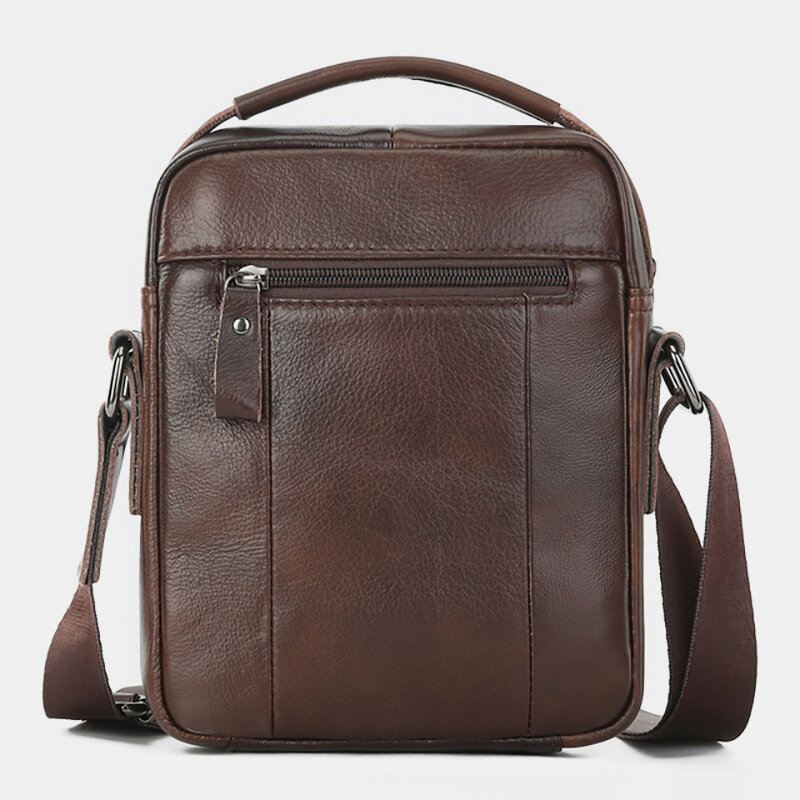 Ekphero Miesten Geniune Nahka Vintage Pehmustettu Kantokahva Viistot Laukku Olkahihna Crossbody Laukku