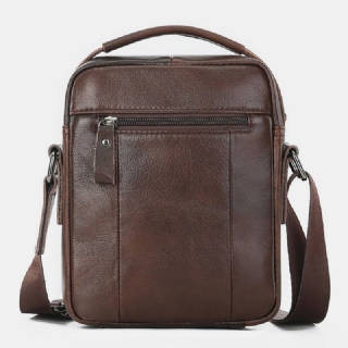 Ekphero Miesten Geniune Nahka Vintage Pehmustettu Kantokahva Viistot Laukku Olkahihna Crossbody Laukku