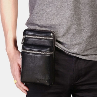 Miesten Aidosta Nahasta Valmistettu Vyölaukku Rento Crossbody Bag Olkalaukku