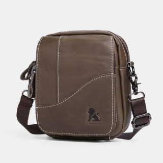 Miesten Aito Nahka Kulutusta Kestävä Suuri Kapasiteetti Vintage Lehmännahkainen Crossbody Laukut Olkalaukku Yksittäinen Laukku