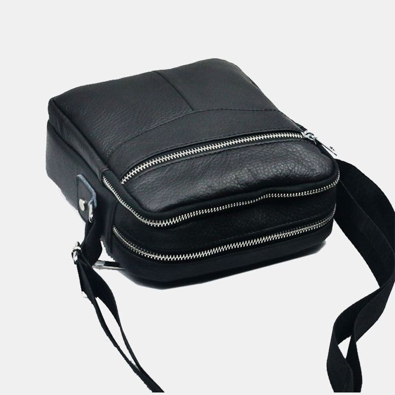 Miesten Aito Nahka Monitoiminen Vesitiivis Varkaudenesto Puhelinlaukku Crossbody Laukku Olkalaukku