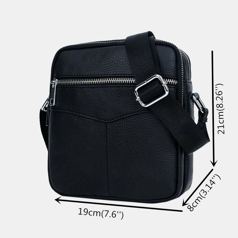Miesten Aito Nahka Monitoiminen Vesitiivis Varkaudenesto Puhelinlaukku Crossbody Laukku Olkalaukku