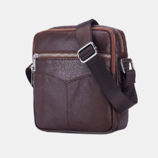 Miesten Aito Nahka Monitoiminen Vesitiivis Varkaudenesto Puhelinlaukku Crossbody Laukku Olkalaukku