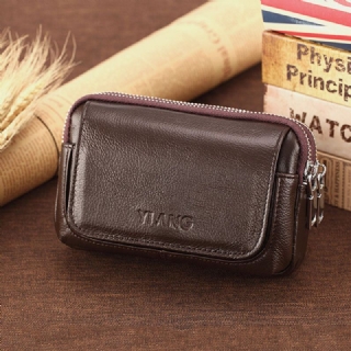 Miesten Aito Nahka Retro Multi-carry Mini Puhelinlaukku Korttikotelo Laukku Vyötärölaukku Crossbody Bag