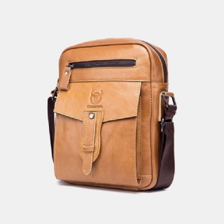 Miesten Aitoa Nahkaa Monitaskuinen Varkaudenesto Crossbody Laukku Olkalaukku