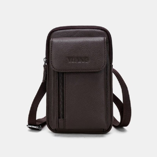 Miesten Aitoa Nahkaa Oleva 6.3 Tuuman Puhelimen Pidike Vyökassi Crossbody