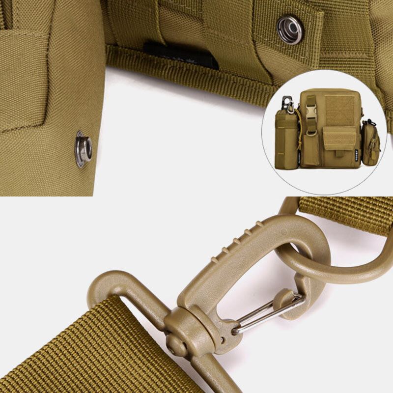 Miesten Camo Pattern-monitoiminen Suuri Kapasiteetti Ulkomatka-taktinen Laukku Crossbody Laukku Olkalaukku Neliömäinen Laukku