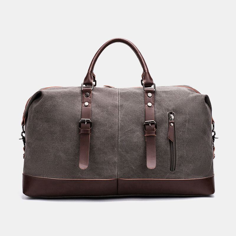 Miesten Canvas Pu Nahka Suuri Tilavuus Monitaskuinen Käsilaukku Olkalaukku Matkalaukku Duffle Bag Crossbody Bag