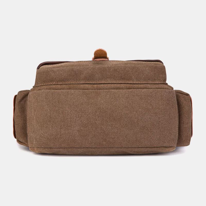 Miesten Kangas Suuri Kapasiteetti Vedenkestävä Vintage Kannettavan Tietokoneen Messenger Laukku Olkalaukku Crossbody Bag