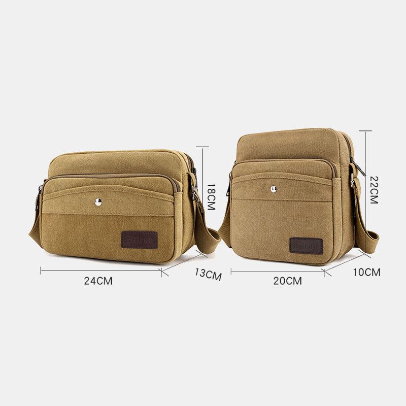 Miesten Kankainen Olkalaukku Crossbody Laukku Ulkokäyttöön