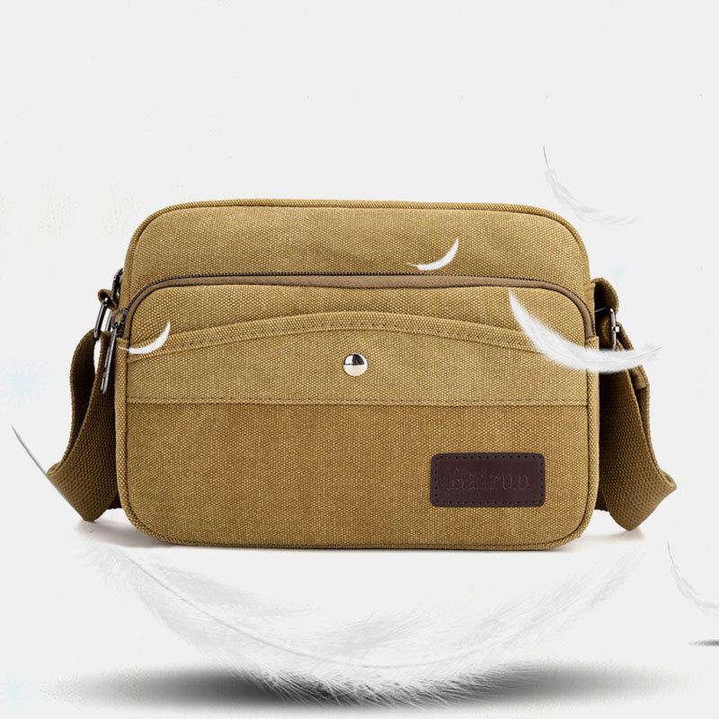Miesten Kankainen Olkalaukku Crossbody Laukku Ulkokäyttöön