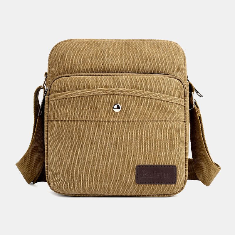 Miesten Kankainen Olkalaukku Crossbody Laukku Ulkokäyttöön