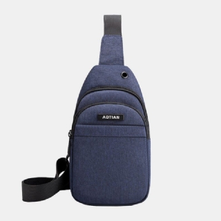 Miesten Kuulokeaukko Suuri Tilavuus Monitaskuinen Vedenpitävä Crossbody Bag-laukku