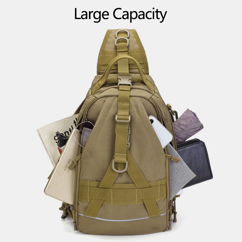Miesten Oxford Camo Monitoiminen Vedenpitävä Outdoor Urheilu Ratsastus Taktinen Olkalaukku Crossbody Bag Rintalaukku