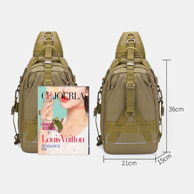 Miesten Oxford Camo Monitoiminen Vedenpitävä Outdoor Urheilu Ratsastus Taktinen Olkalaukku Crossbody Bag Rintalaukku