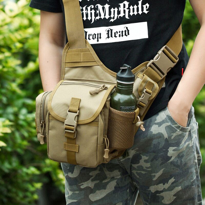 Miesten Oxford Outdoor Ratsastus Urheilu Camo Vedenpitävä Suuri Tilavuus Crossbody Laukku Vyötärölaukku Satulalaukku
