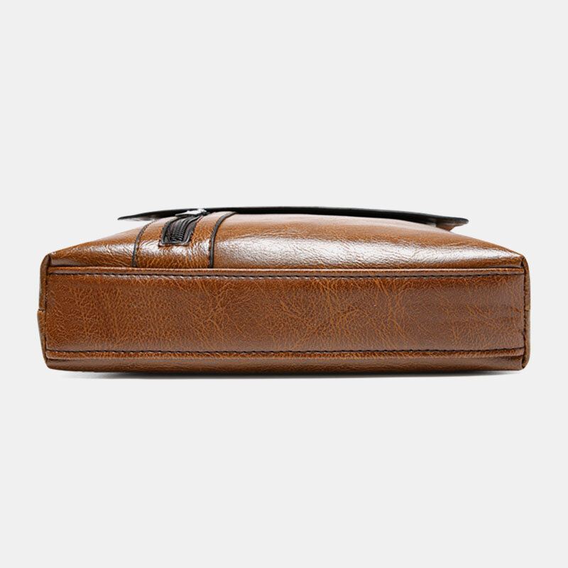 Miesten Pu Nahka Varkaudenesto Olkapää Suuri Kapasiteetti Retro 6.3 Tuuman Puhelinlaukku Crossbody Laukut