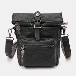 Miesten Pu Nahka Vintage 6.3 Tuuman Puhelinlaukku Pienet Crossbody Laukut Olkalaukku