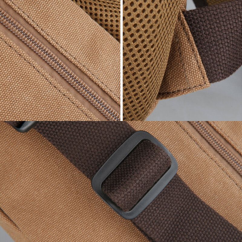Miesten Vintage Canvas Olkalaukku Crossbody Laukku Rintalaukku