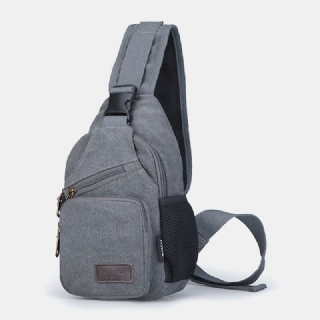 Miesten Vintage Canvas Olkalaukku Crossbody Laukku Rintalaukku