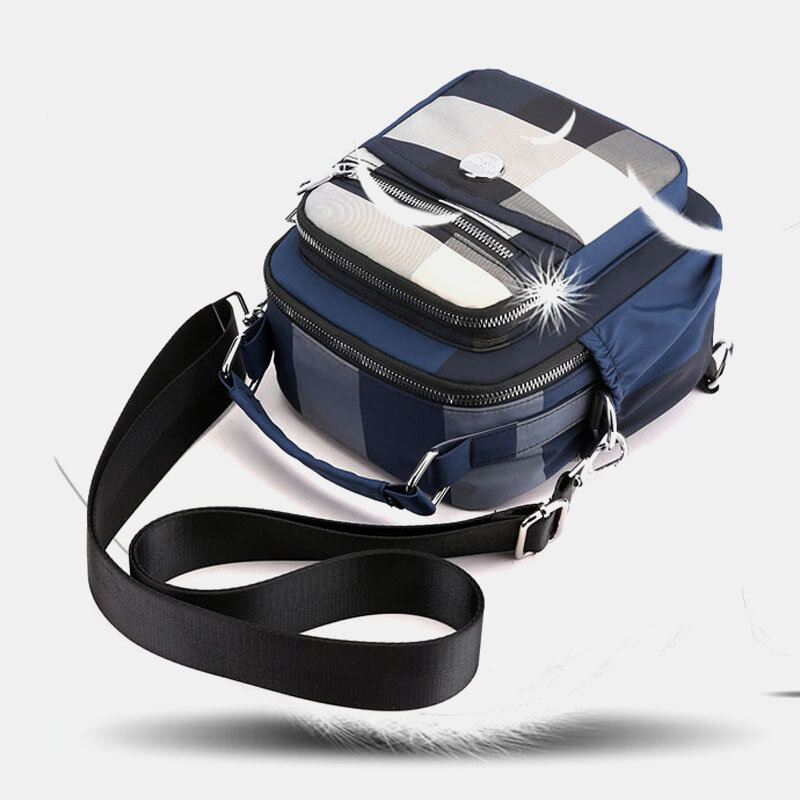 Muoti Canvas Monitoiminen Kevyt Reppu Olkalaukku Crossbody Laukku Naisille