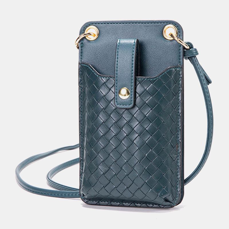 Naiset Pu-nahka Varkaudenesto Multi-card-korttipaikka 6.5 Tuuman Puhelinlaukku Crossbody Bag Olkalaukku