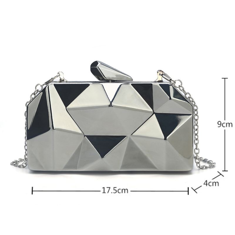 Naisten Dacron Fabric Elegant Party Clutch Bag Convertible Hihnan Muotoinen Laukku