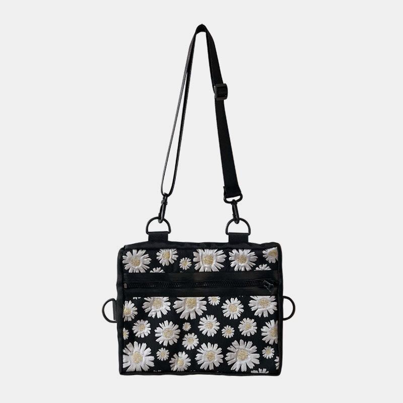 Naisten Daisy Casual Flower Nylon Crossbody Laukku Olkalaukku