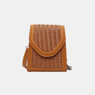 Naisten Kesä Flap Straw Chain Crossbody Laukku Olkalaukku