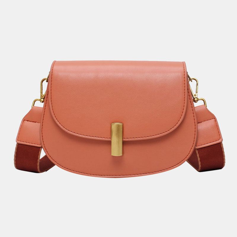 Naisten Kiinteä Puoliympyrä Satulalaukku Crossbody Laukku Vapaa-ajan Rintalaukku