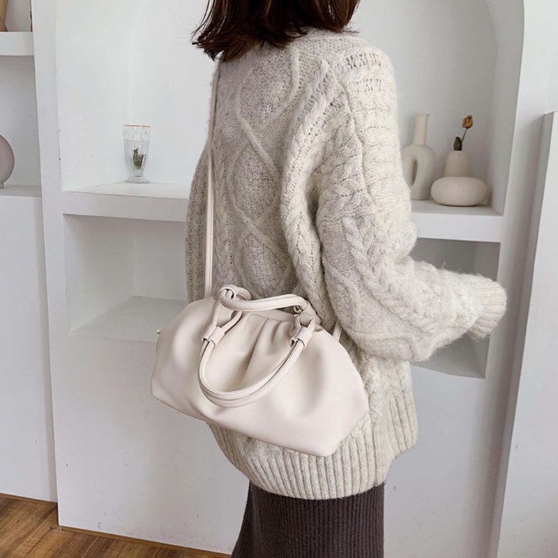Naisten Kiinteä Pussi Muoti Crossbody Laukku Kytkinlaukku Dumpling Bag Naisten Laukku
