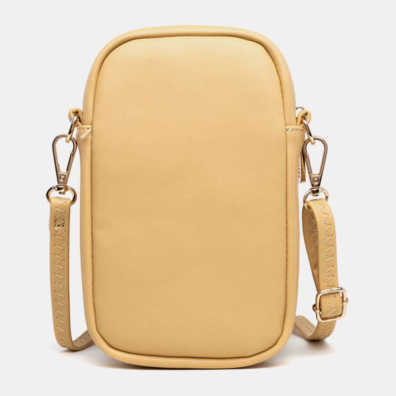 Naisten Kiinteä Vetoketjullinen Puhelinlaukku Crossbody Laukku Olkalaukku